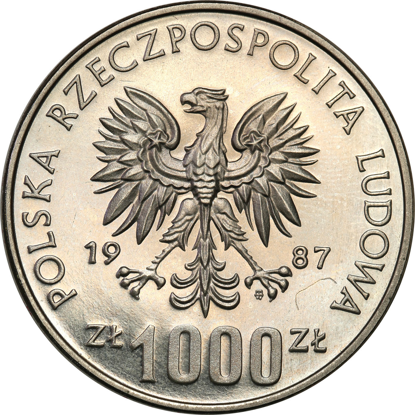 PRL. PRÓBA Nikiel 1000 złotych 1987 – Muzeum Śląskie